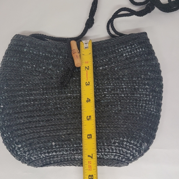 Vintage 1960s LESCO - Black - Woven Shoulder Bag - Made in Hong Kong - Picture 10 of 10